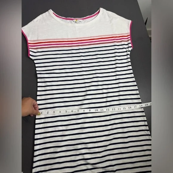 Boden Paulina Jersey Dress Ivory Multi Stripe - Picture 7 of 9